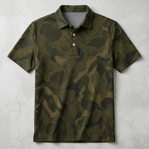 Wild Turkey Hunting Men Polo Shirt