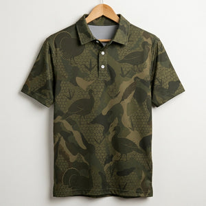 Wild Turkey Hunting Men Polo Shirt