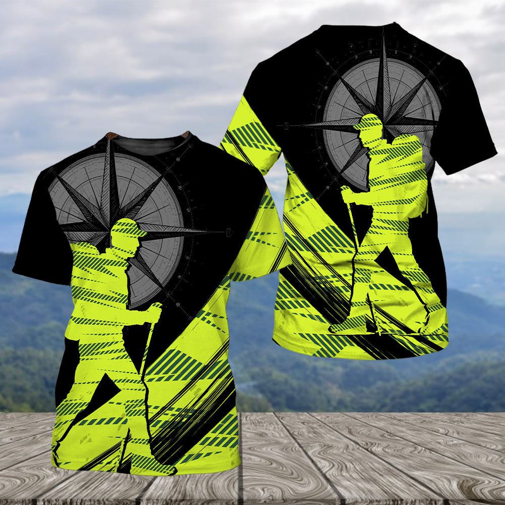 Hiking Find Your Own Path Yellow Neon All Over Print Shirt