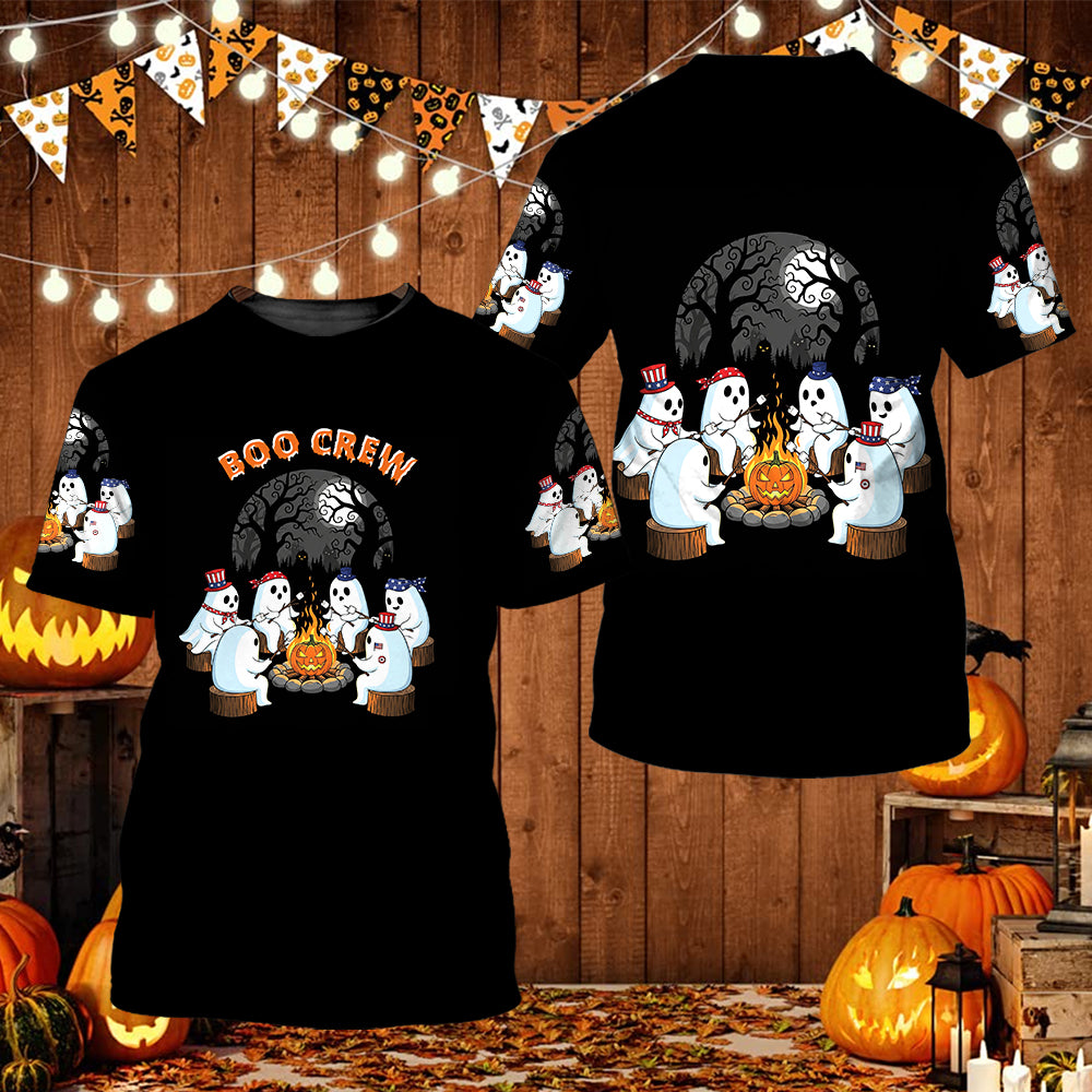 Boo Crew Camping All Over Print Shirt
