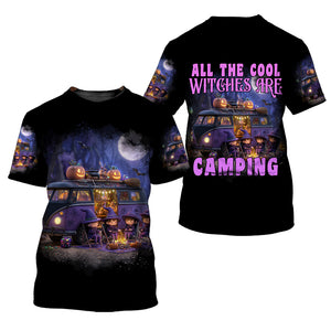 All The Cool Witches Are Camping All Over Print Shirt