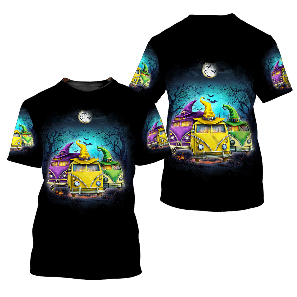 Witches Camping Car All Over Print Shirt