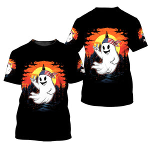 Spooky Boo In The Forest All Over Print Shirt