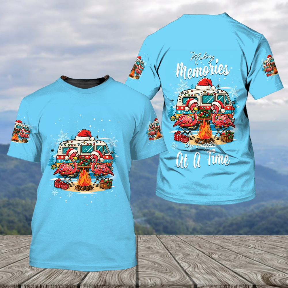 Blue Making Memories One Campfire At A Time All Over Print Shirt