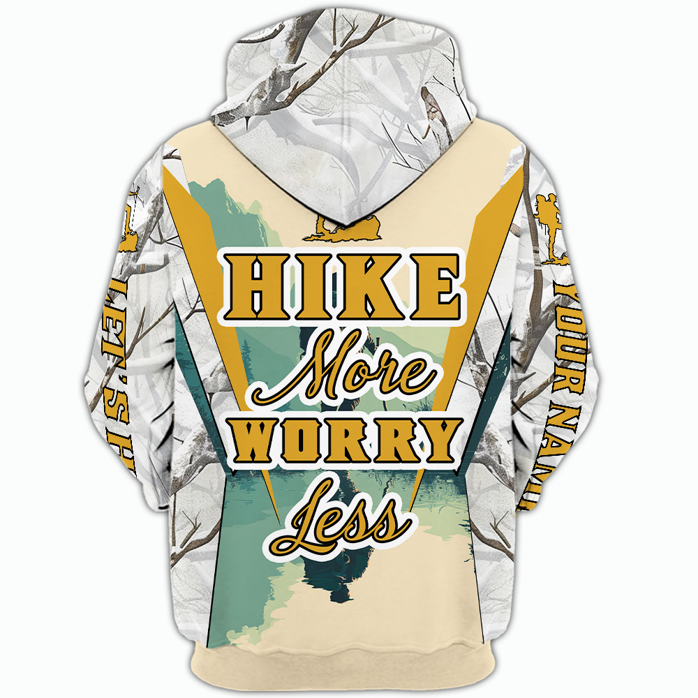 Custom Name Hiking More Worry Less All Over Print Shirt