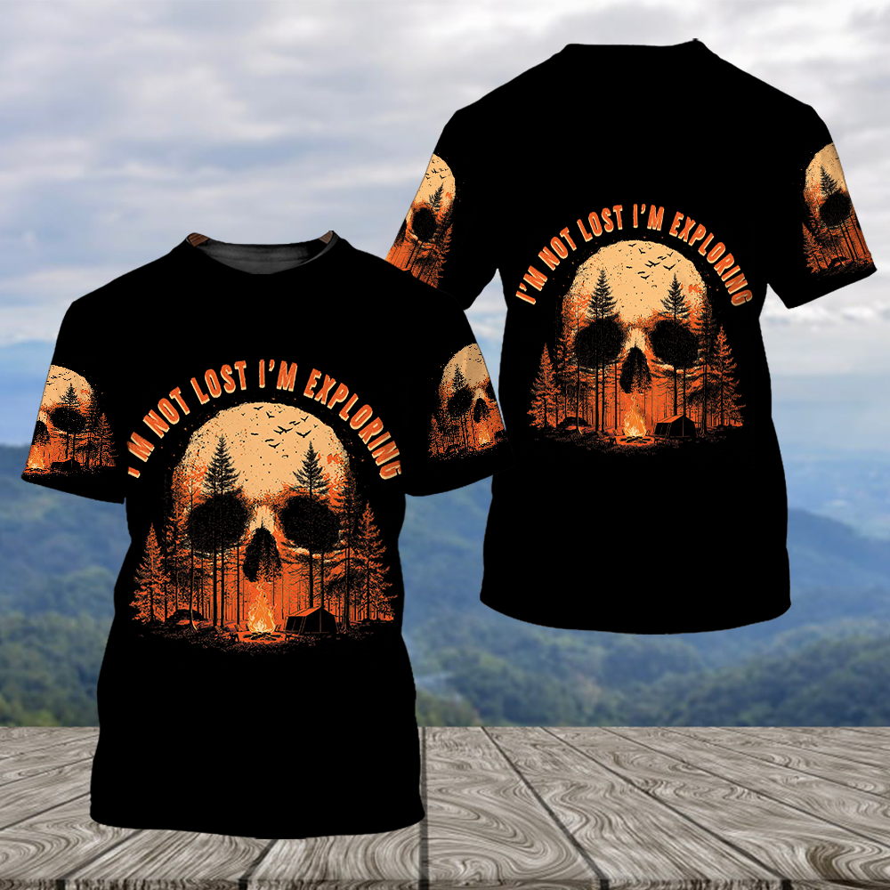 Creepy I'm Not Lost I'm Exploring All Over Print Shirt