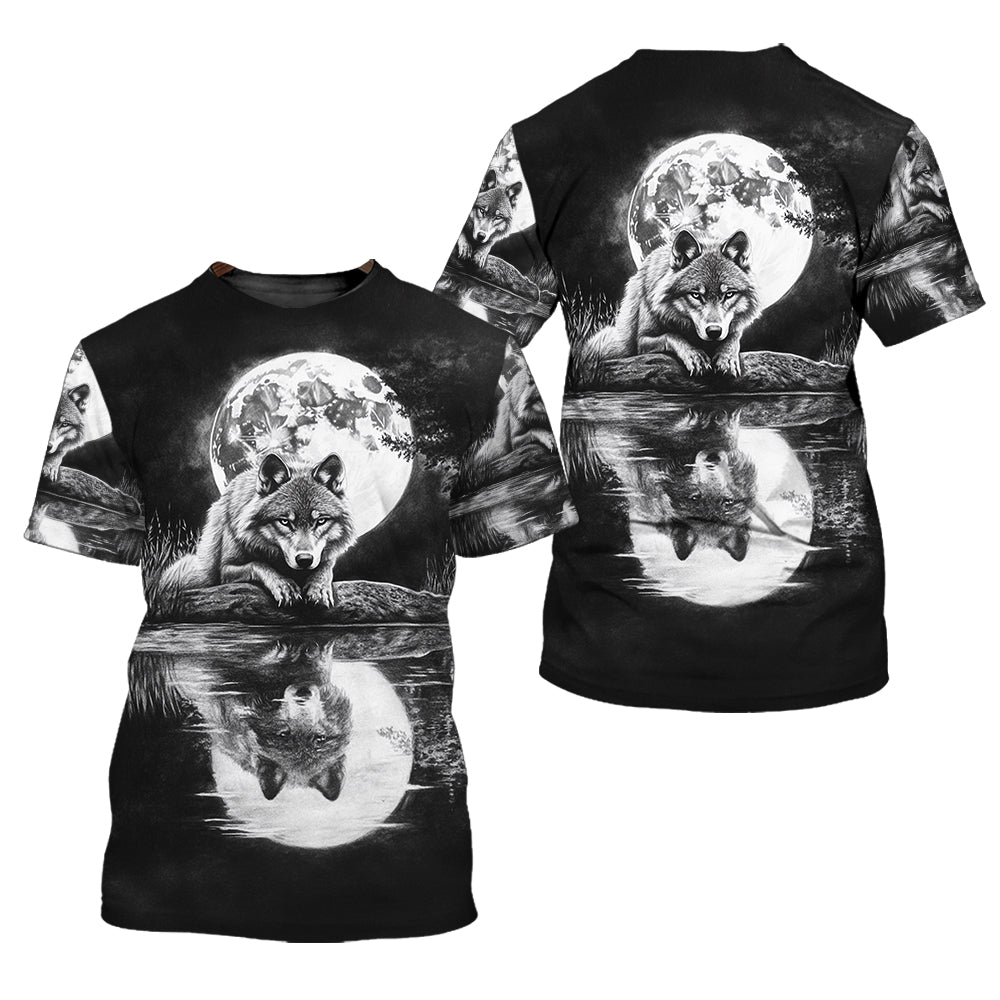 Mystical Wolf Art All Over Print Shirt