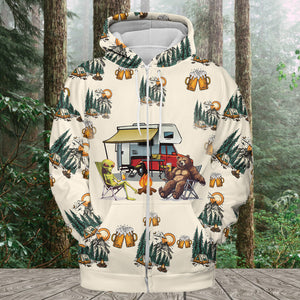 Funny Camping Crazy Friend All Over Print Shirt