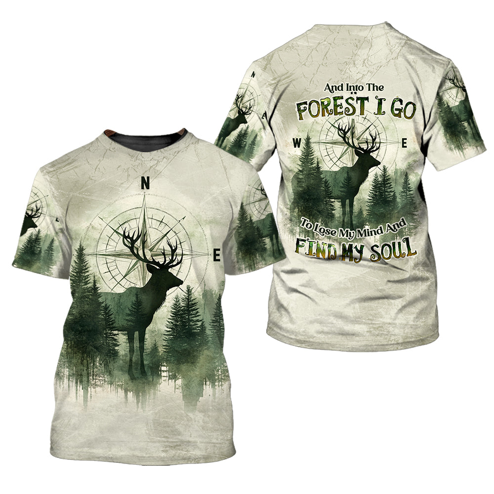 Into The Forest Deer Exposure All Over Print Shirt