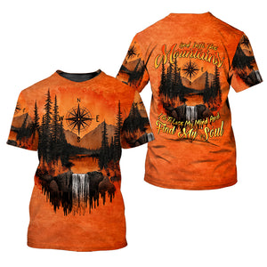 Into The Mountains I Go Orange All Over Print Shirt