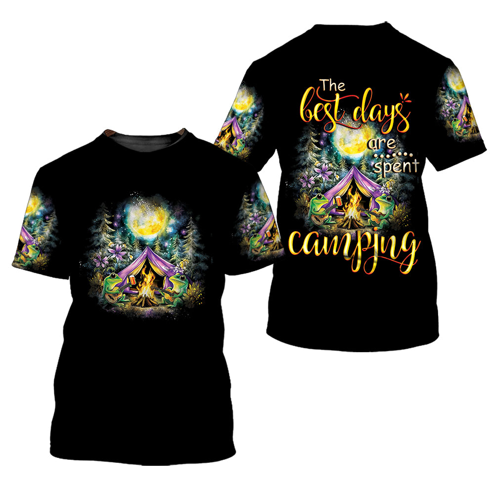 The Best Day Are Spent Camping All Over Print Shirt