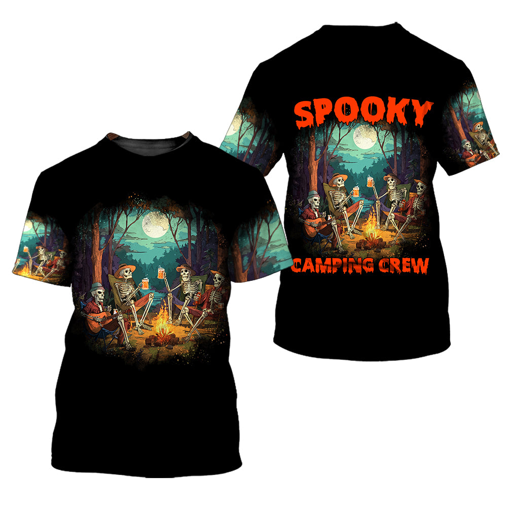 Spooky Camping Crew Halloween All Over Print Shirt