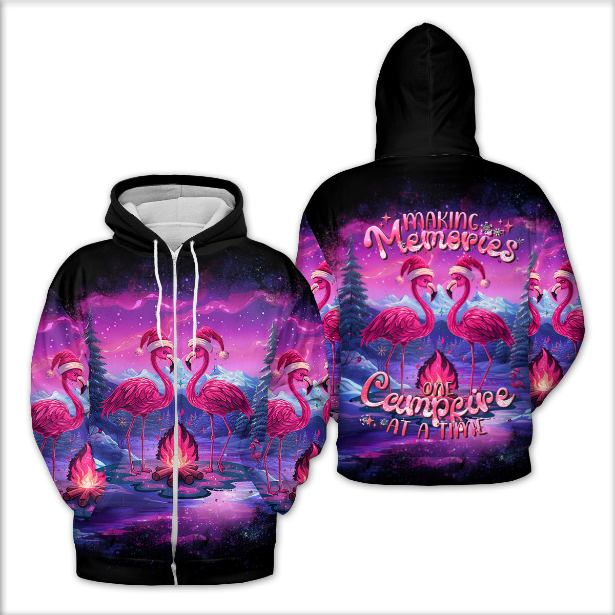 Neon Colorful Making Memories One Campfire At A Time All Over Print Shirt