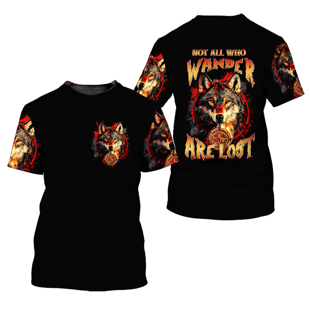 Not All Who Wander Are Lost Wolf All Over Print Shirt