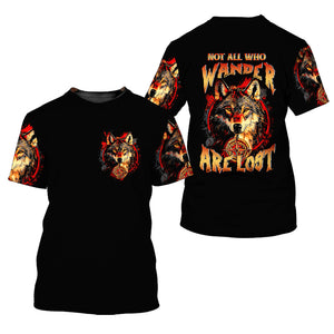 Not All Who Wander Are Lost Wolf All Over Print Shirt