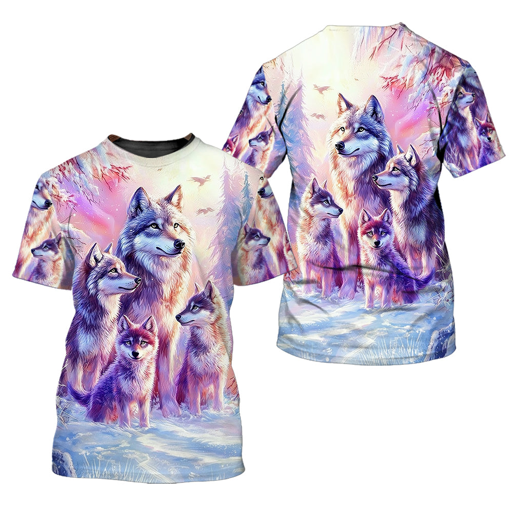 Wolf Family Art All Over Print Shirt