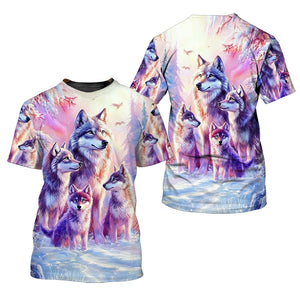 Wolf Family Art All Over Print Shirt