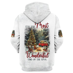 It's The Most Wonderful Time Of Christmas Camping All Over Print Shirt