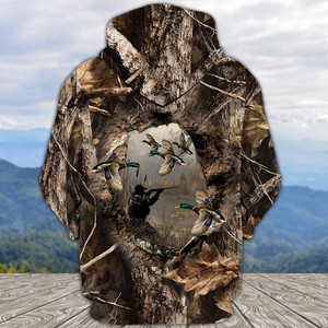 Duck Hunting Camouflage Fabric All Over Print Shirtt