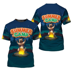 Summer Camp Grizzly Bear All Over Print Shirt