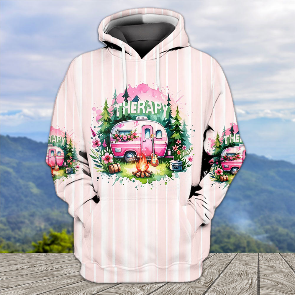 Camping Therapy All Over Print Shirt
