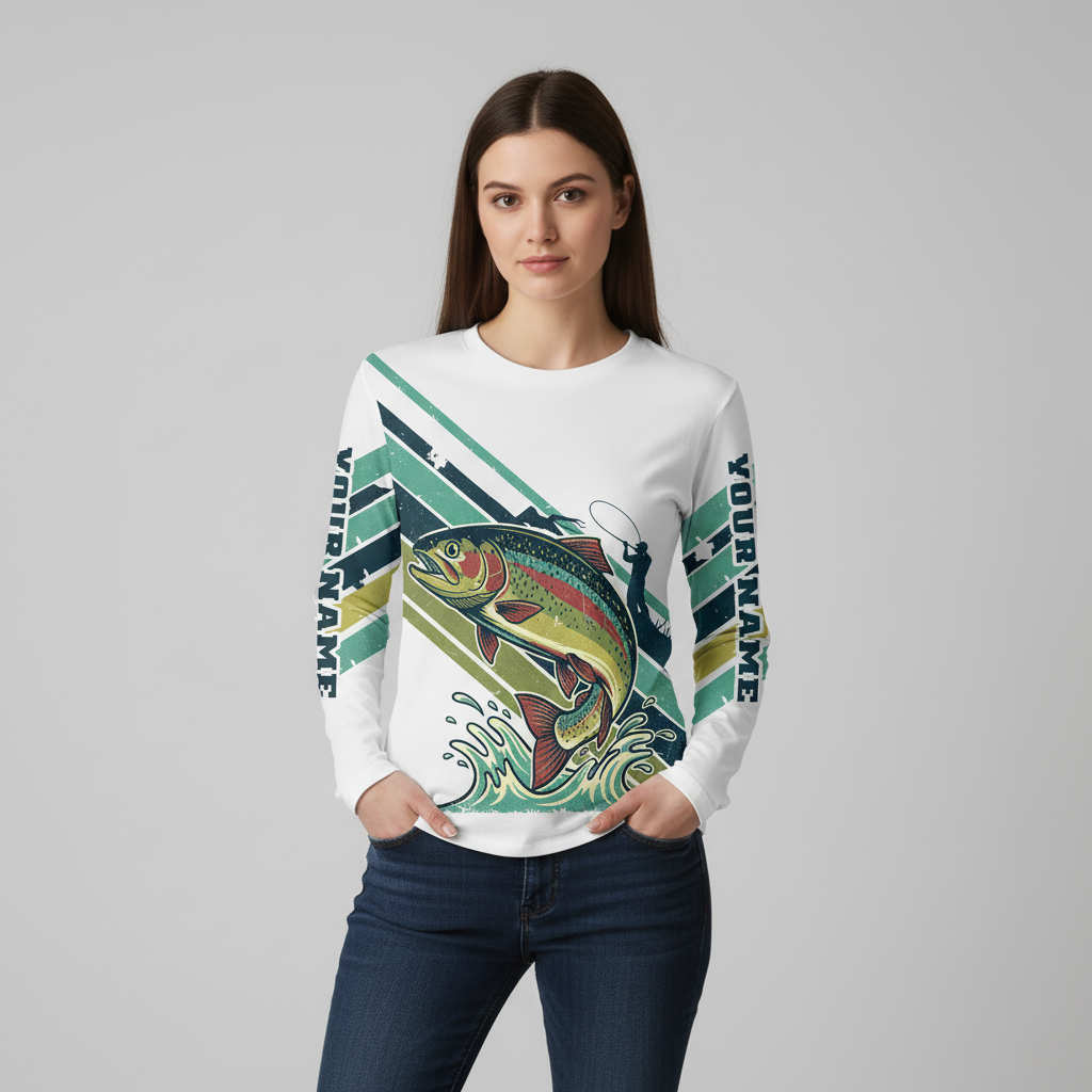 Vintage Rainbow Trout Team Shirt All Over Print