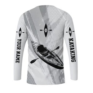 Custom Name Kayaking Black And White All Over Print Shirt