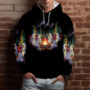 Ghost Camping Crew All Over Print Shirt