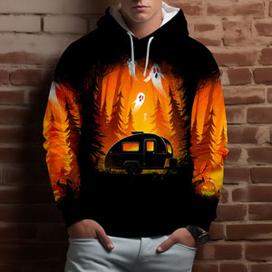 Horror Campfire In The Wild All Over Print Shirt