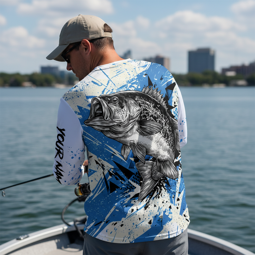 Custom Name Crappie Fishing Jersey All Over Print Shirt