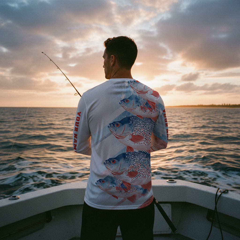 Custom Name Crappie Fish America All Over Print Shirt