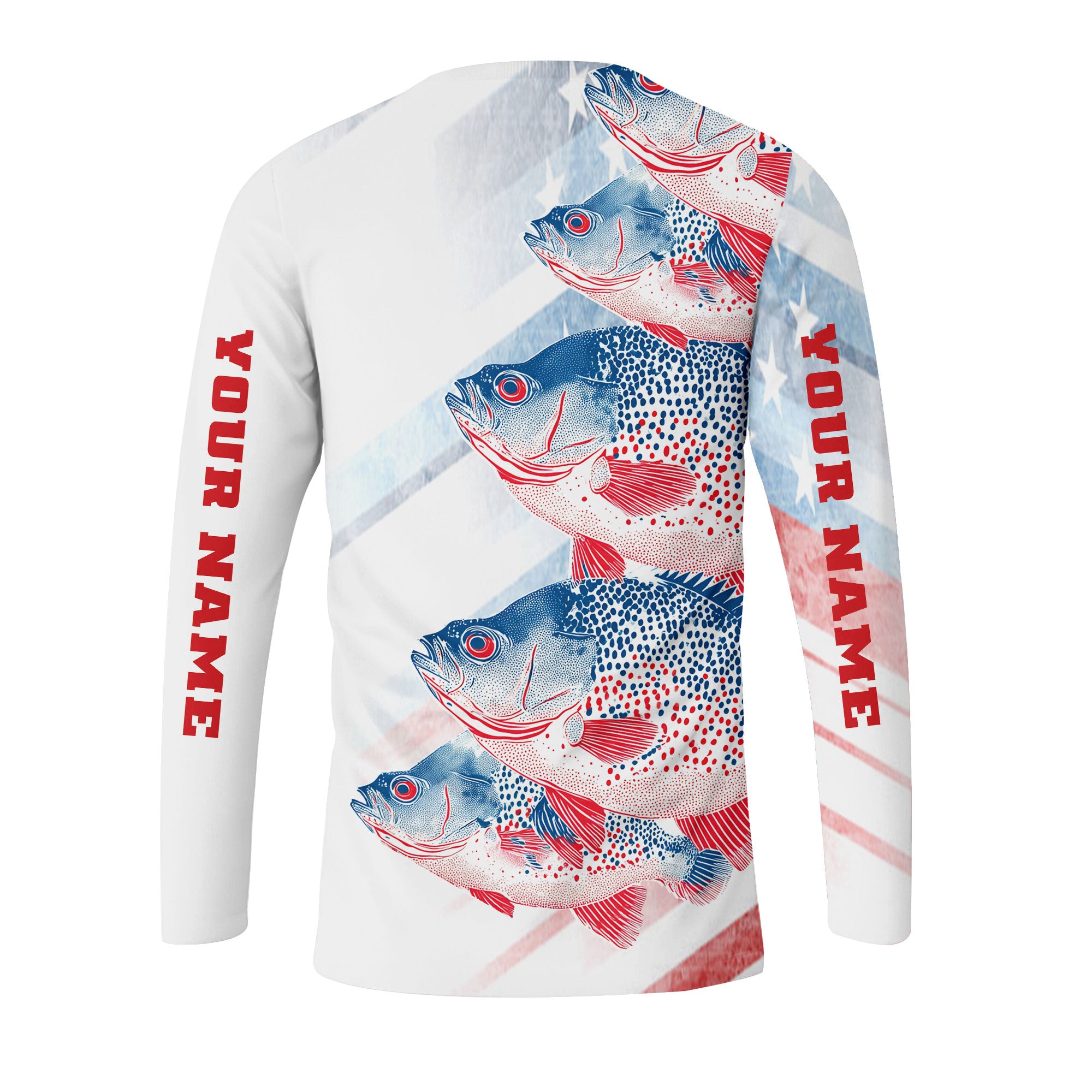 Custom Name Crappie Fish America All Over Print Shirt