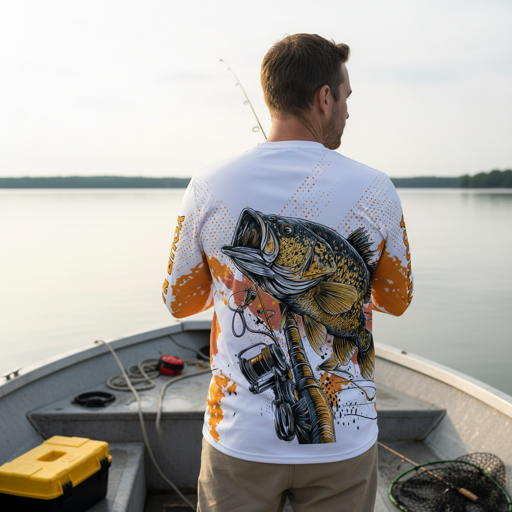 Custom Name Crappie Fish Orange All Over Print Shirt