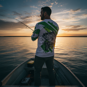 Custom Name Crappie Fish Green All Over Print Shirt