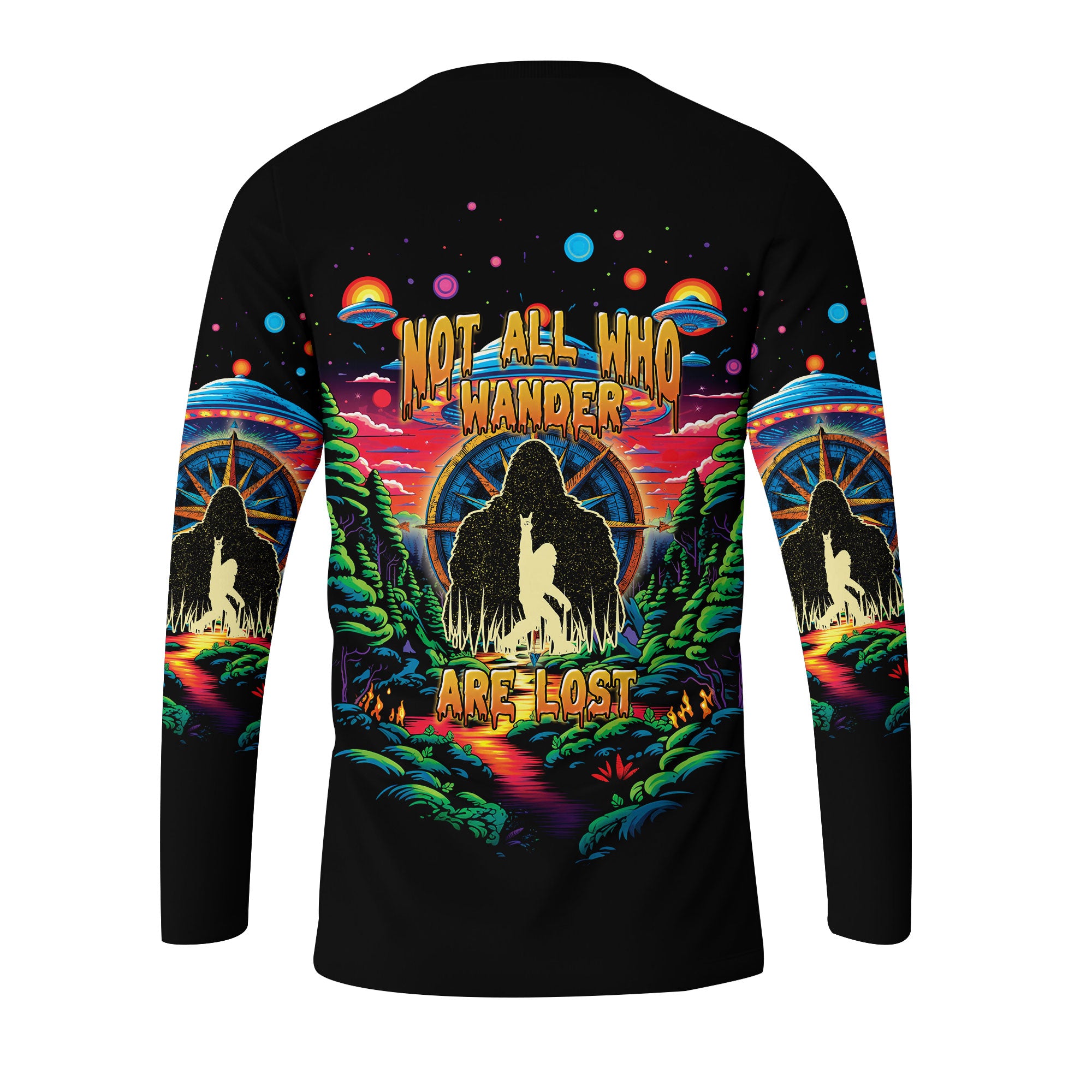 Not All Who Wander Are Lost Bigfoot All Over Print Shirt