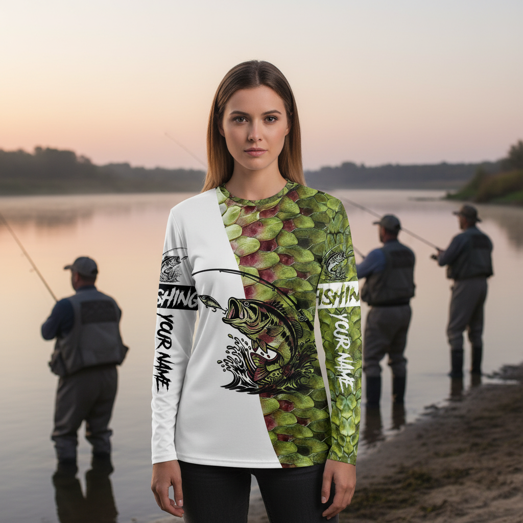 Bass Fishing Team Jerseys Green All Over Print Shirt