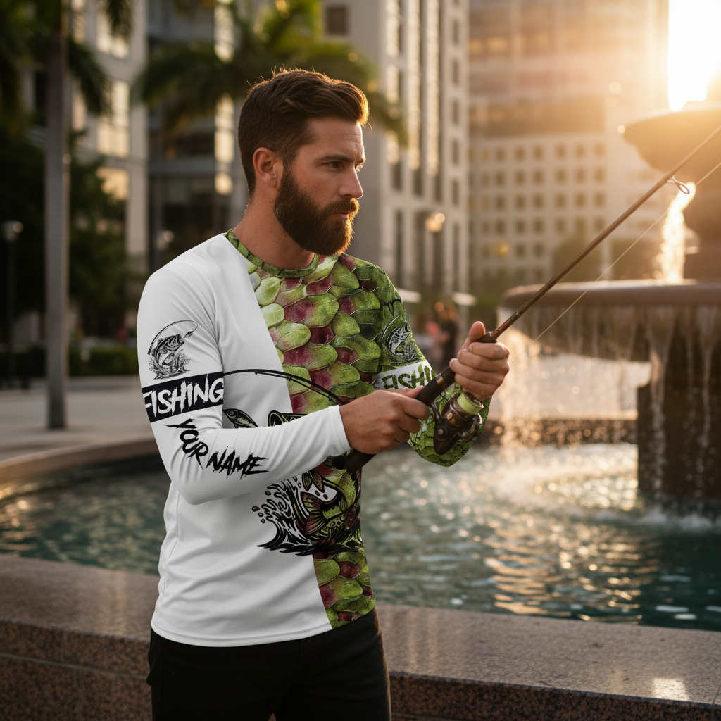 Bass Fishing Team Jerseys Green All Over Print Shirt