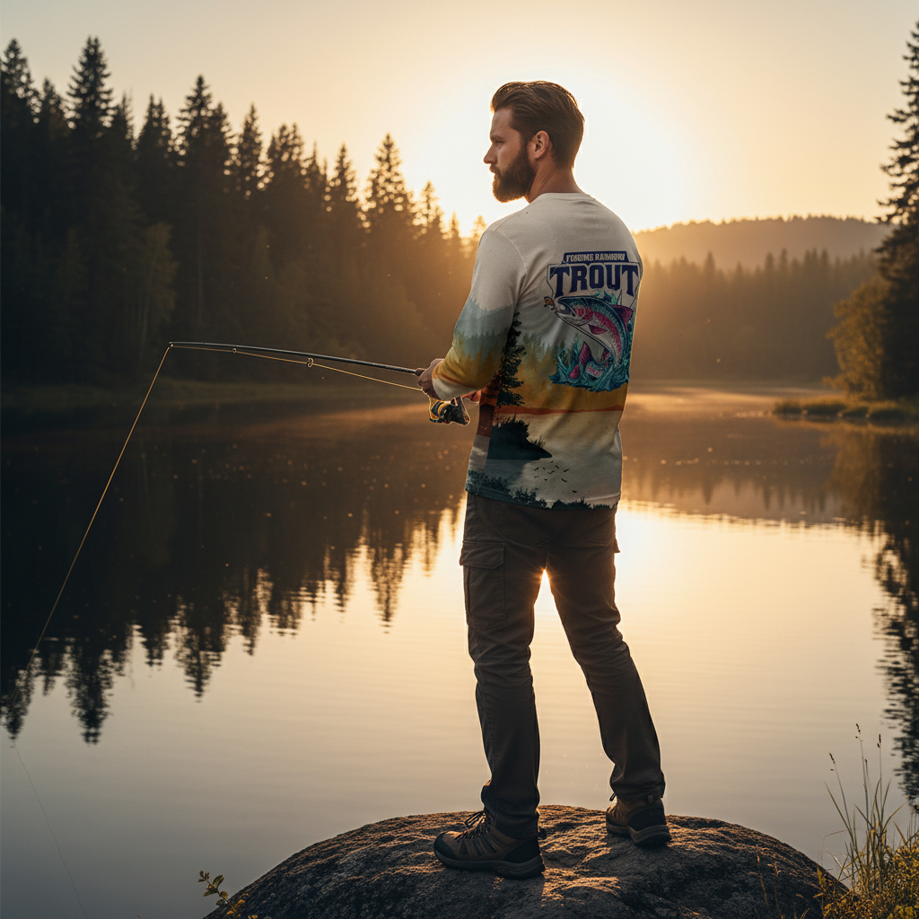 Trout Fish Lover Vintage All Over Print Shirt