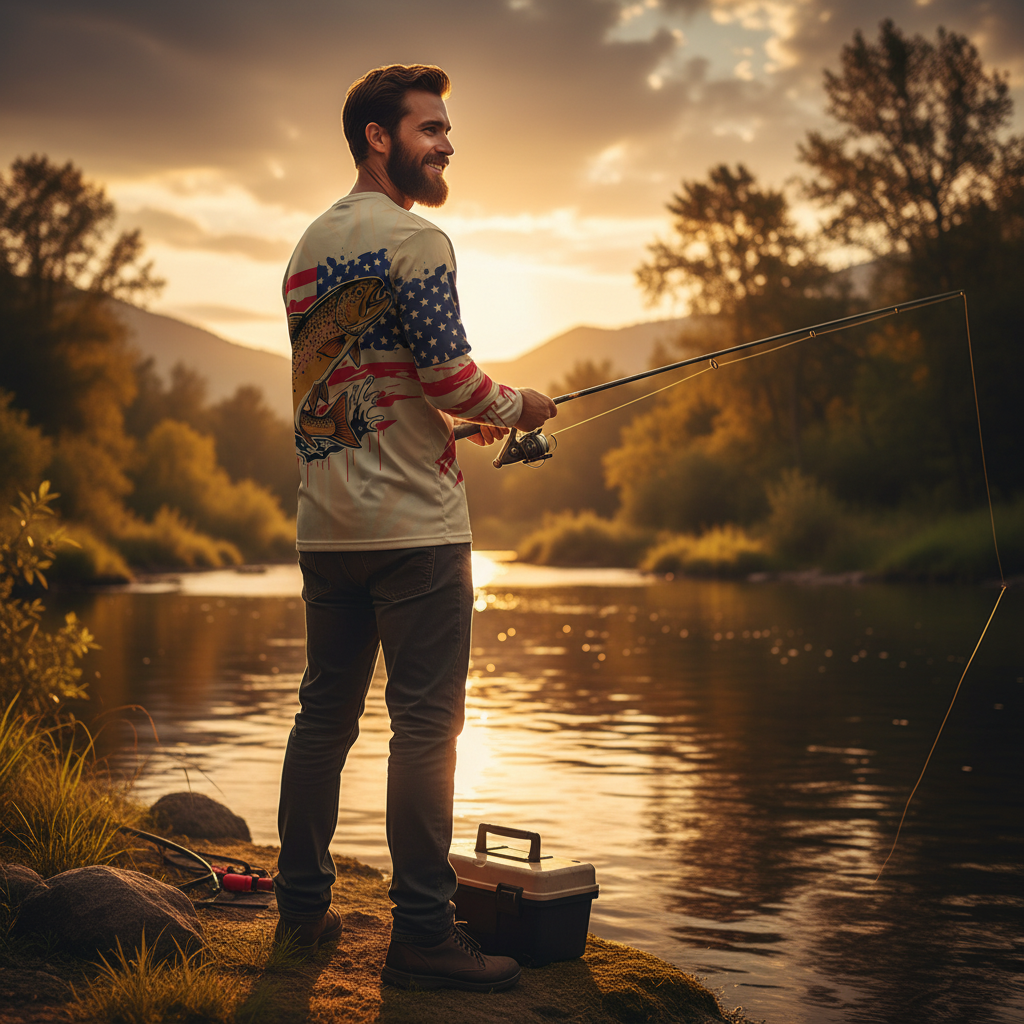 Vintage America Custom Name Trout Fishing All Over Print Shirt