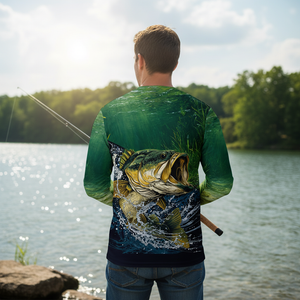 Largemouth Bass Vintage All Over Print Shirt