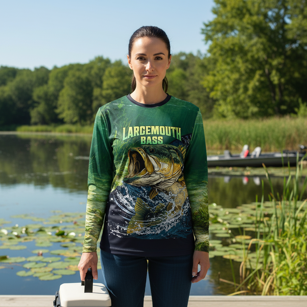 Largemouth Bass Vintage All Over Print Shirt