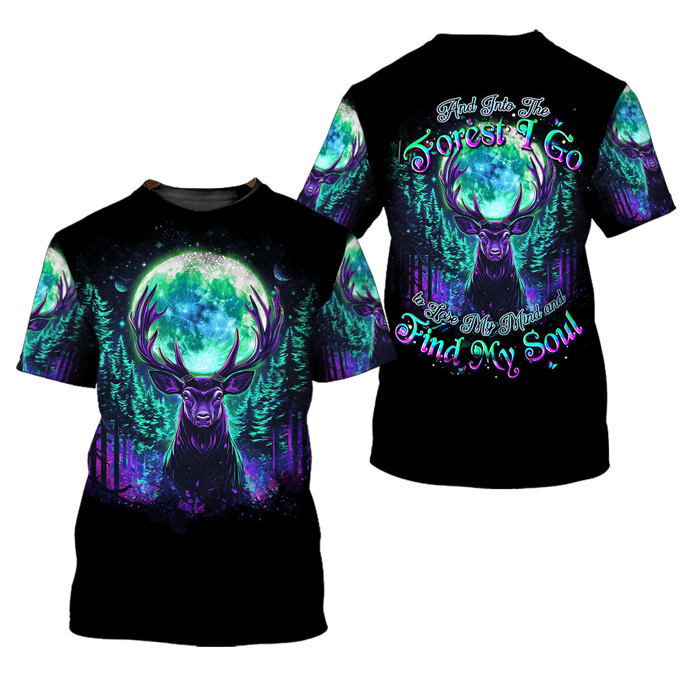 Into The Forest I Go Spirit Deer All Over Print Shirt