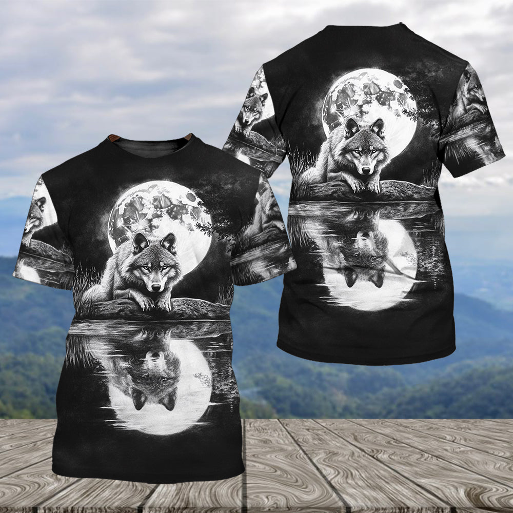 Mystical Wolf Art All Over Print Shirt