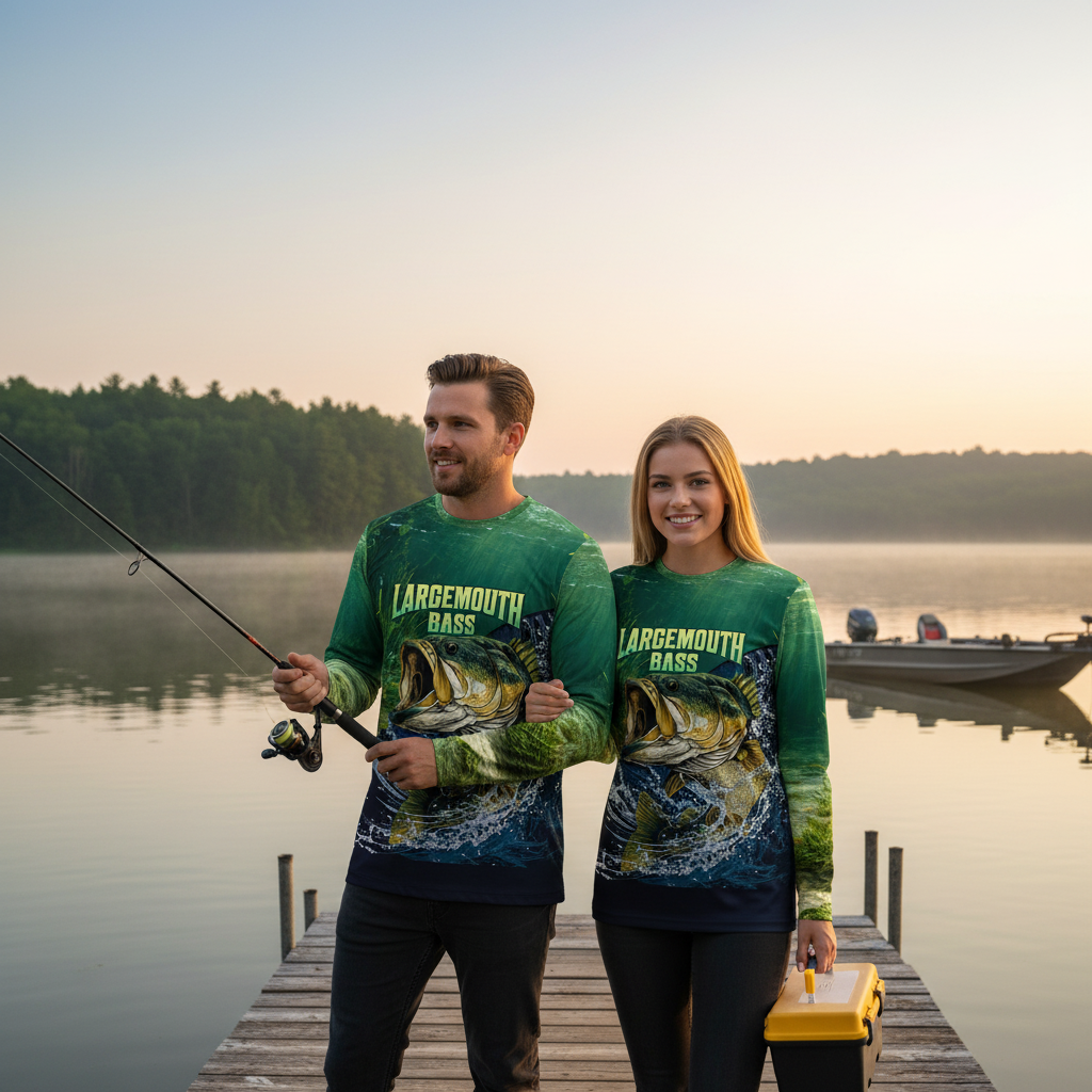 Largemouth Bass Vintage All Over Print Shirt