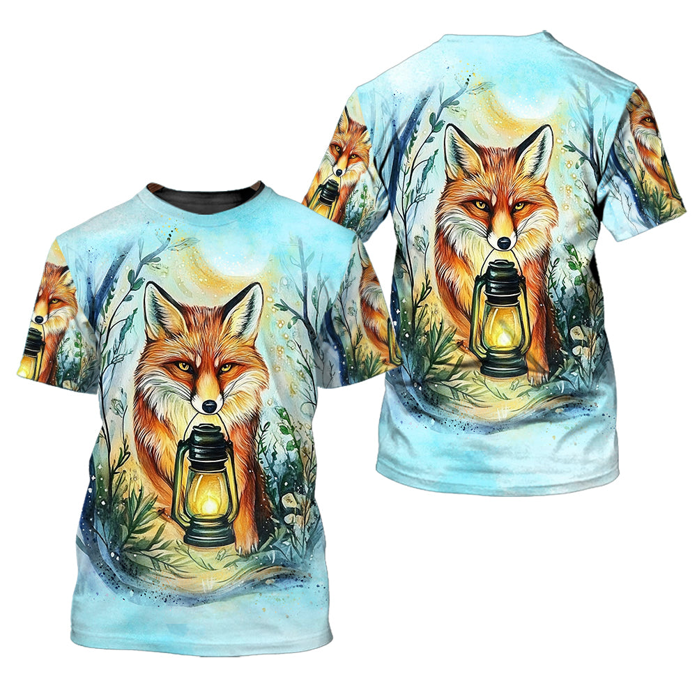 Wild Fox Finding The Way All Over Print Shirt