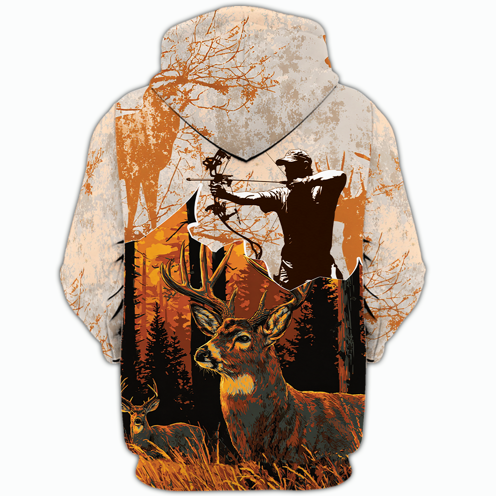 Vintage Deer Hunting Orange All Over Print Shirt