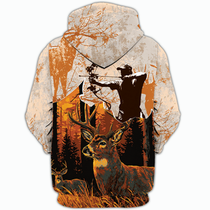 Vintage Deer Hunting Orange All Over Print Shirt