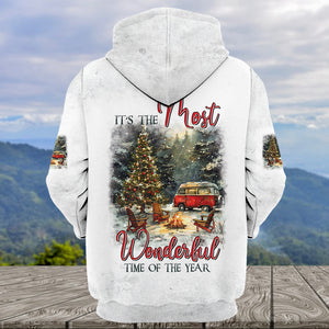 It's The Most Wonderful Time Of Christmas Camping All Over Print Shirt
