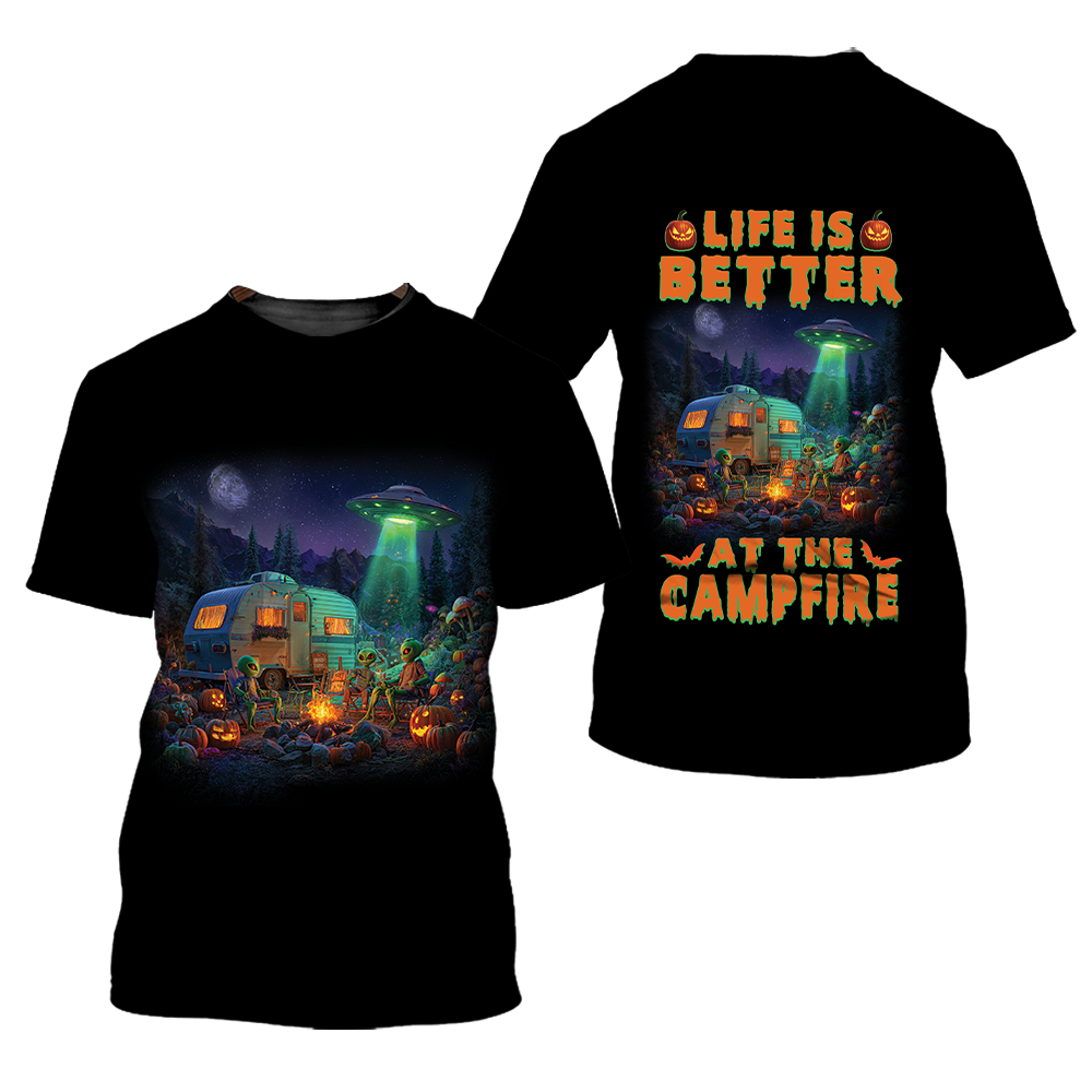 Life Is Better At The UFO Campfire All Over Print Shirt