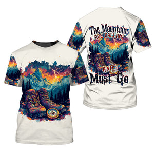 The Mountains Are Calling Compass Boots All Over Print Shirt